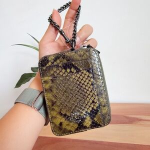 NWT Coach‎ Snake Print Zip Card Case